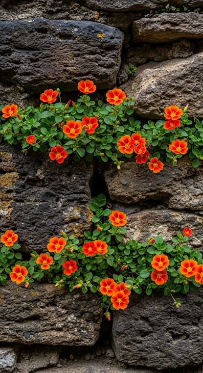 Wall Flowers in Stone