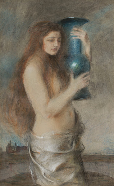 Girl with a blue vase Tears 1900