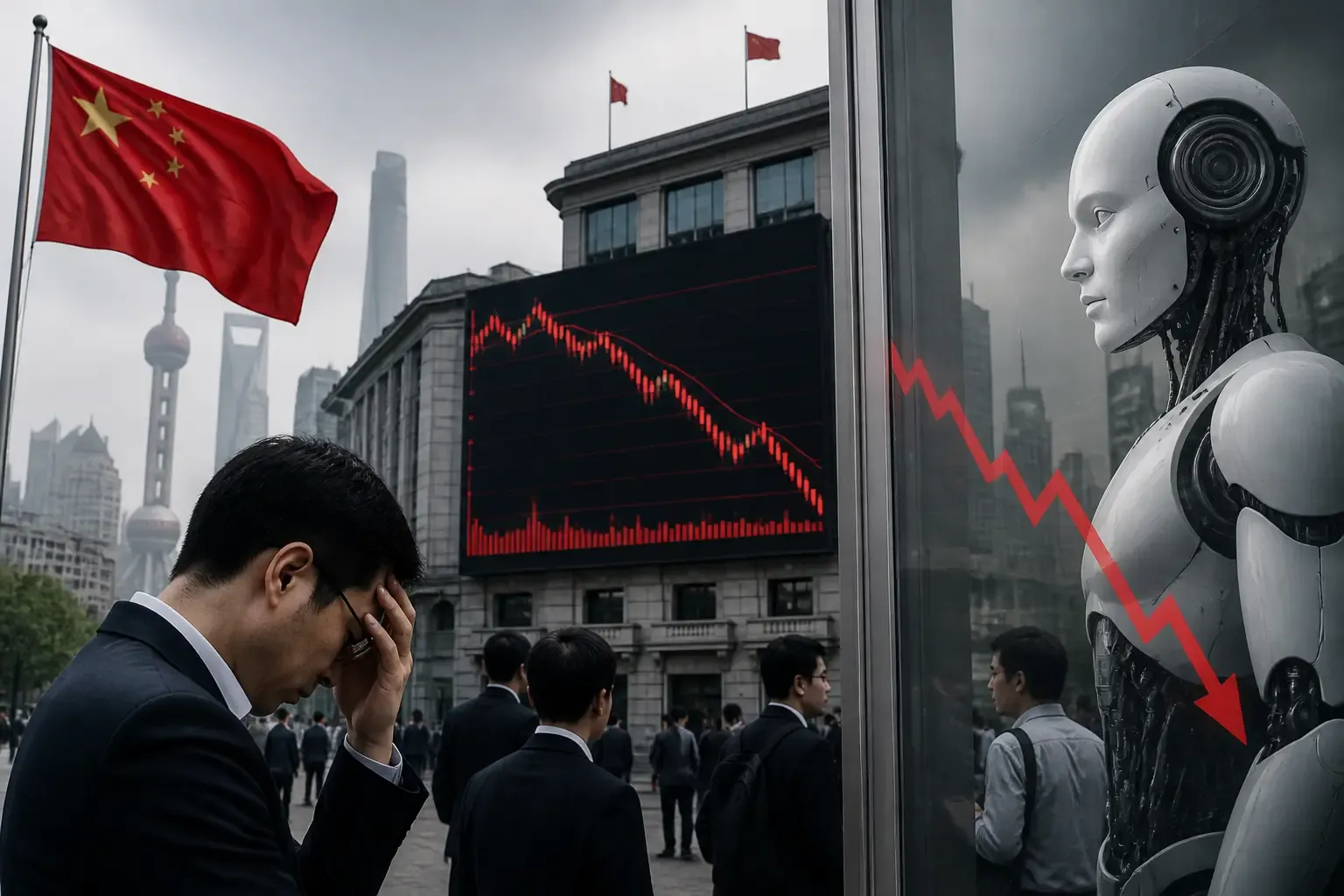 Editorial image for Chinese stock markets lose trillions amid AI sector concerns