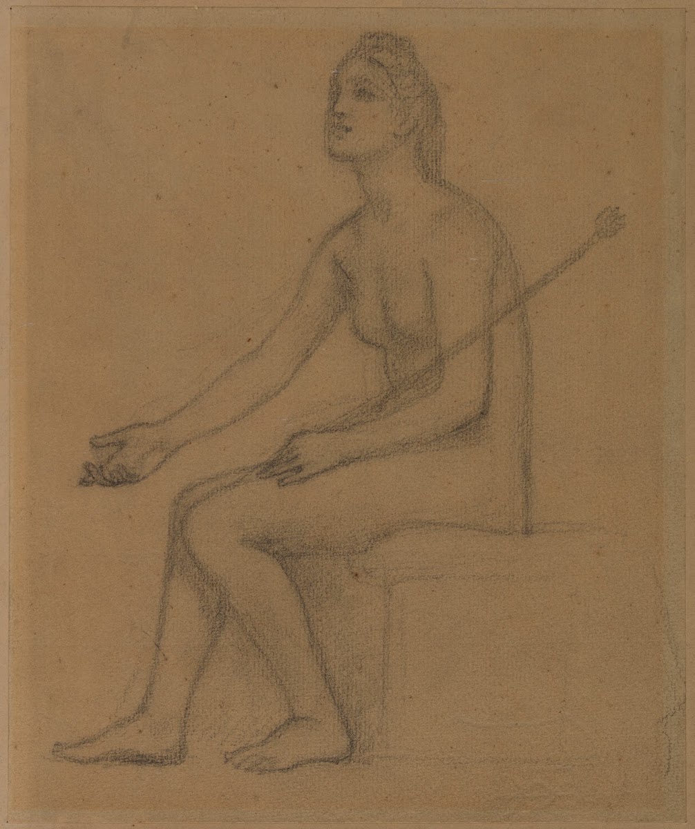 Femme nue assise de profil à gauche 1892 1894