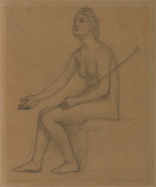 Femme nue assise de profil à gauche 1892 1894