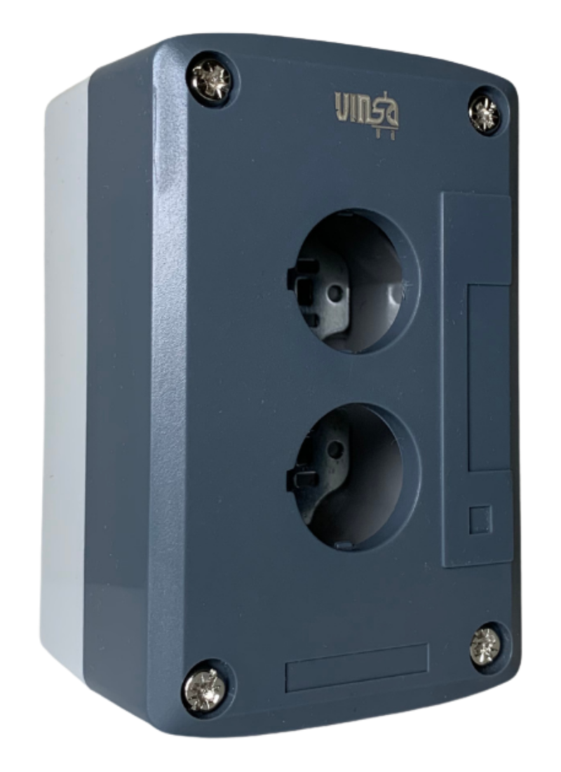 Panel Kendali Kosong XALD02 - Enclosure Plastik 2 Lubang 22 mm