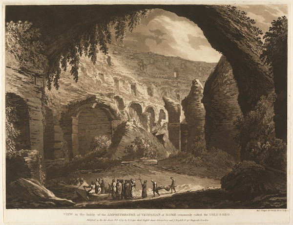 View in the Inside of the Amphitheatre of Vespasion at Rome Commonly called the