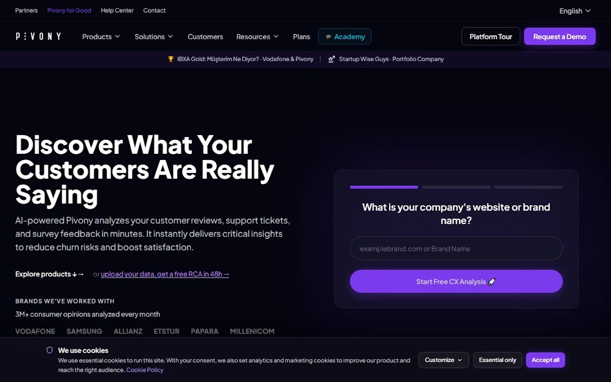 Captura de Voice of the Customer by Pivony