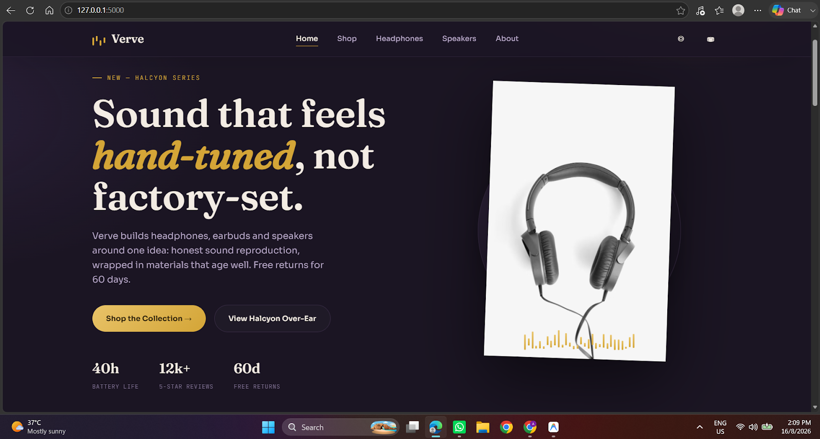 Verve Audio Co. — Full-Stack E-Commerce Platform