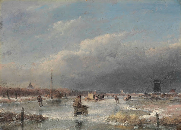Skaters On A Frozen River