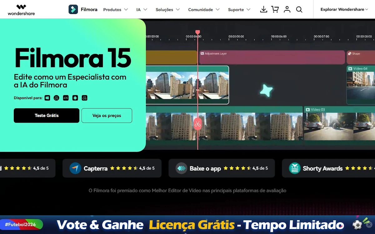Captura de Wondershare Filmora BR