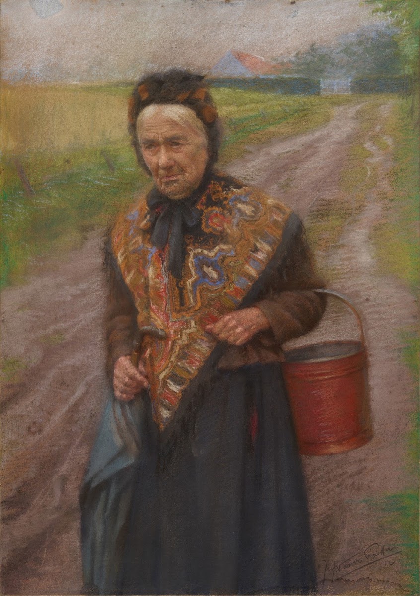 Vrouw met mand 1912