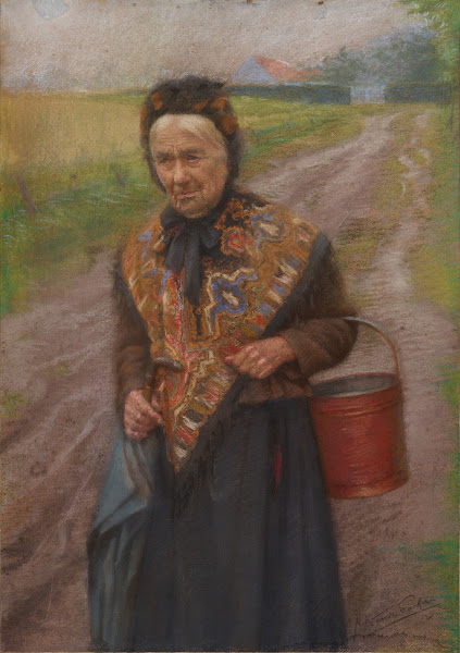 Vrouw met mand 1912
