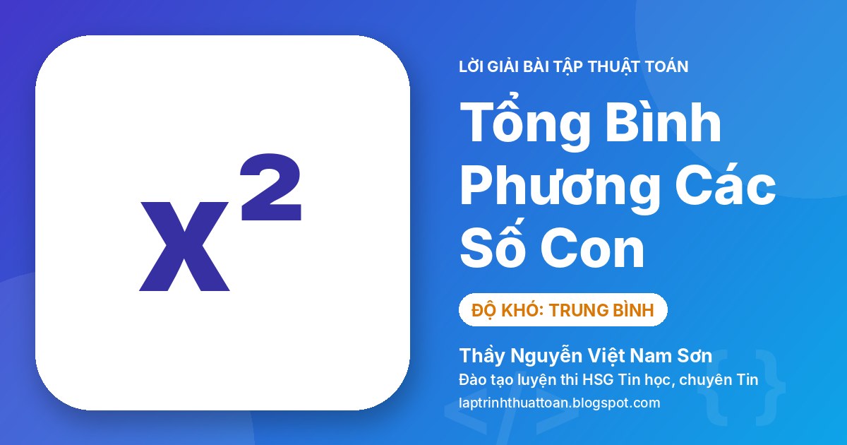 Tổng Bình Phương Các Số Con
