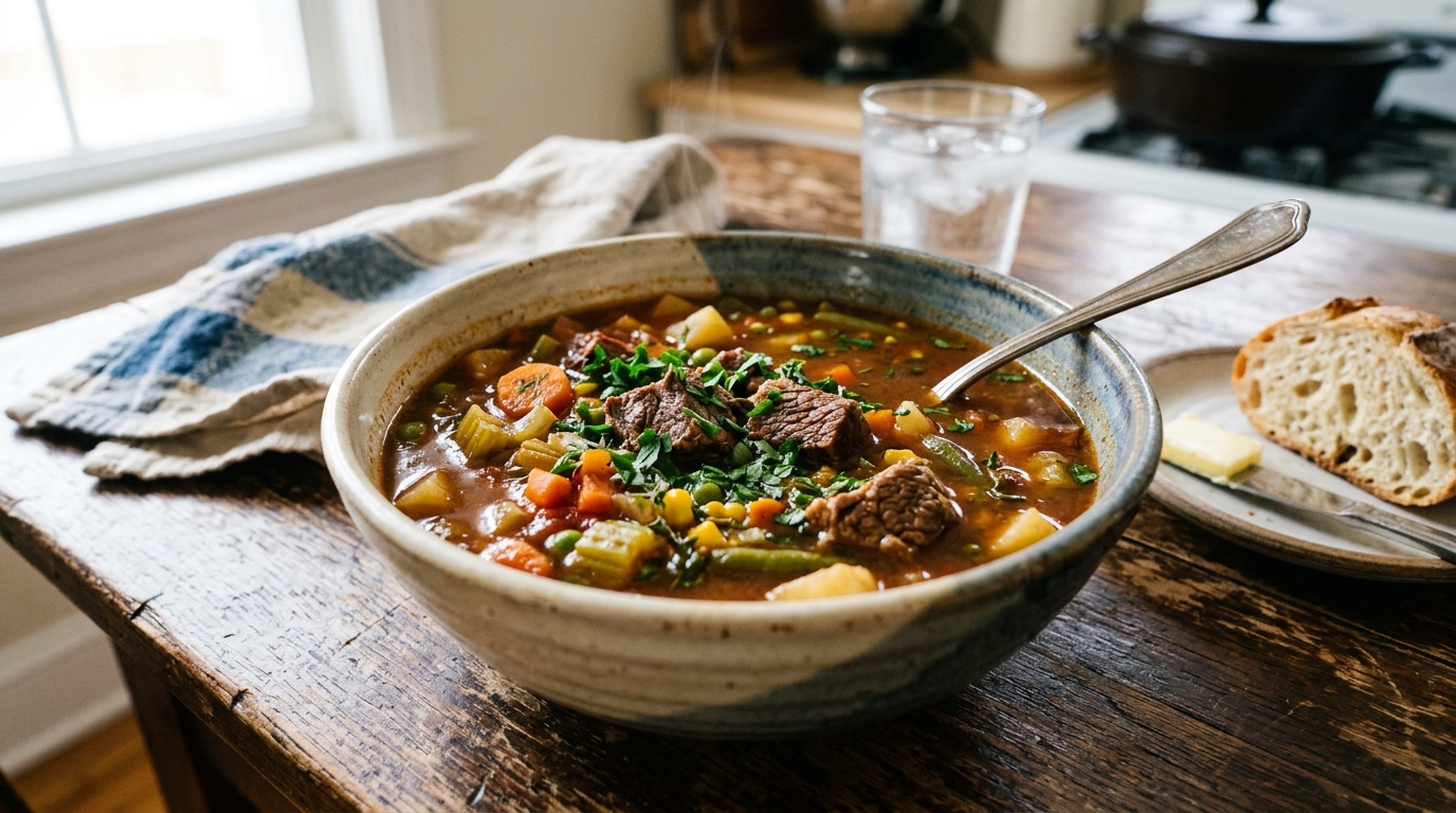 Vegetable Beef Soup Recipe – Hearty, Comforting, and Packed with Flavor
