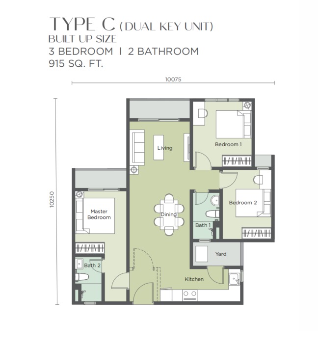 Riverville Residences 2 戶型圖