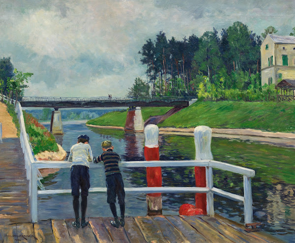 Auf der Landungsbrücke 1906