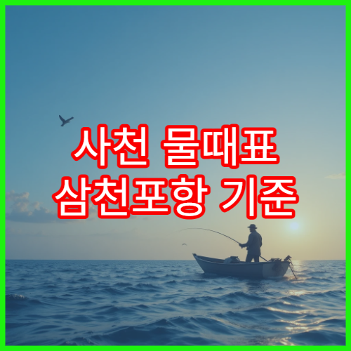 사천 물때표 삼천포항 기준 바다타임과 조수시간 확인