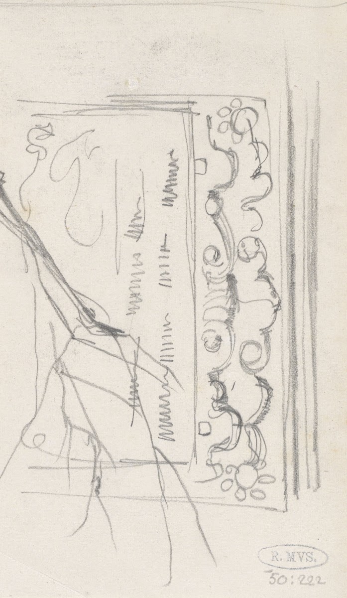 Schetsblad met ornamentstudies 1848   1927