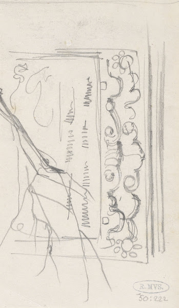 Schetsblad met ornamentstudies 1848   1927