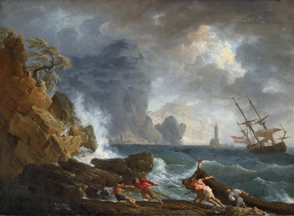 An Italian Harbour in Stormy Weather c 1740   1750