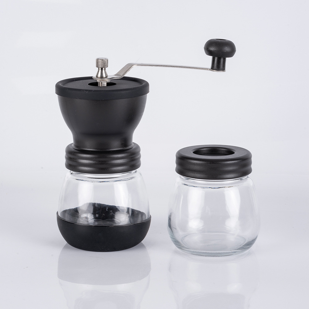 Glass coffee grinder, modern design