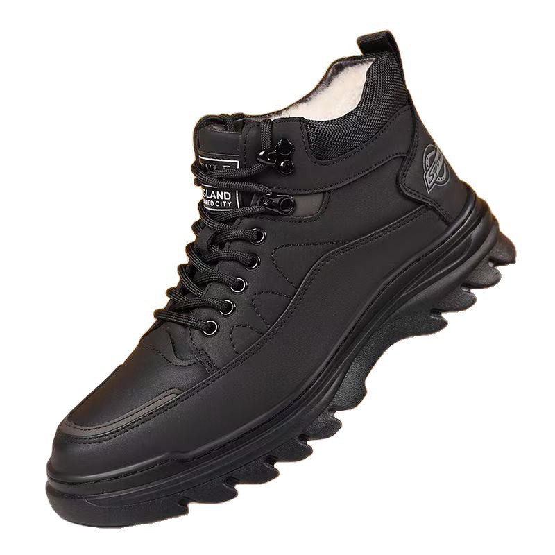 Gefütterte Herren-Winterstiefel, rutschfest, warm