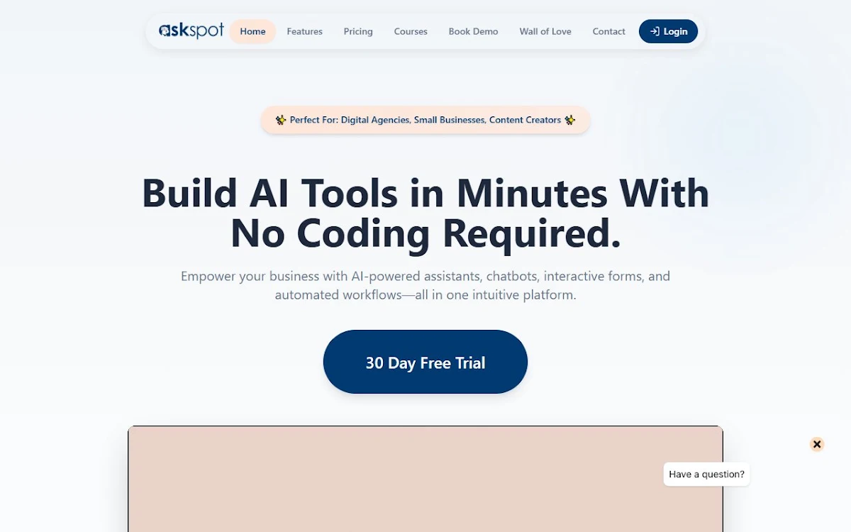 Captura de AskSpot.ai