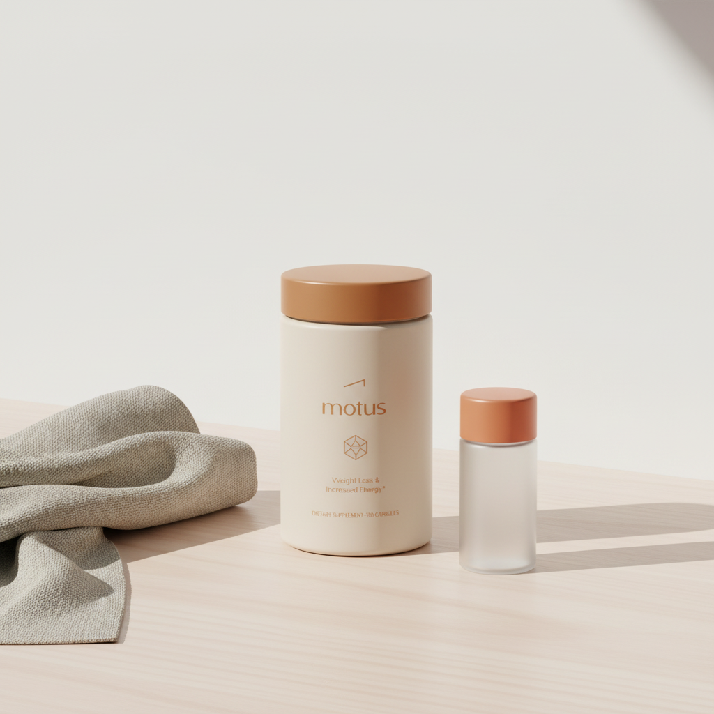 Minimalist clinical photo of Tonum supplement jar (from reference) on a wooden surface with folded towel and travel electrolyte bottle, soft natural light, brand palette #F2E5D5 — magnesium complex vs glycinate