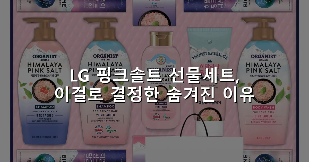 LG 핑크솔트 선물세트, 이걸로 결정한 숨겨진 이유