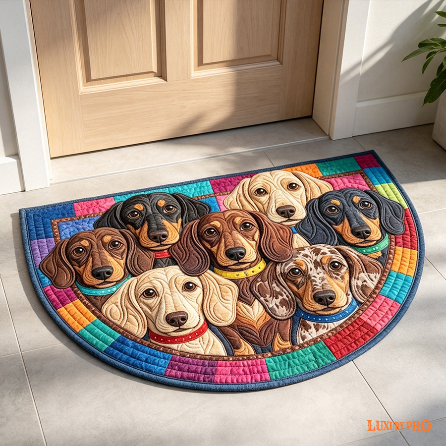 Free-stitched Semi-Circular Door Mat