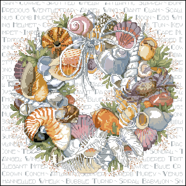 CMP JAN023 0359 Seashell Wreath