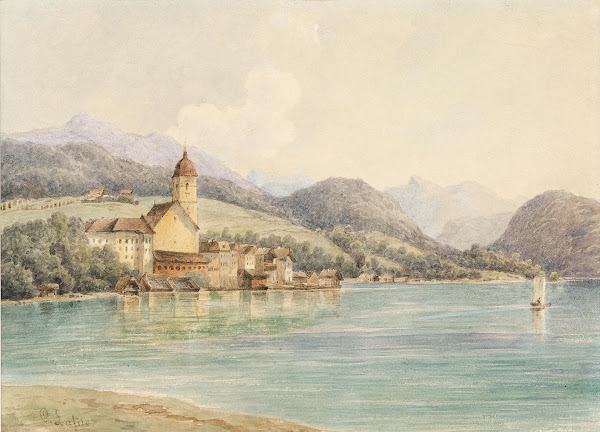 View of St Wolfgang on Lake Wolfgang