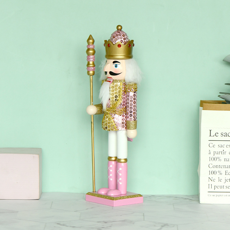 Nutcracker Figure, 30 cm, Pink