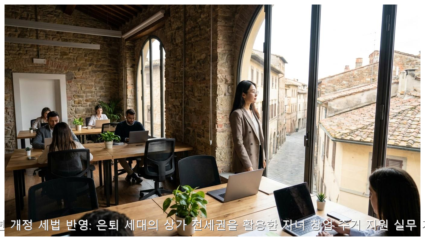 2026년 개정 세법 반영: 은퇴 세대의 상가 전세권을 활용한 자녀 창업 주거 지원 실무 가이드 핵심 안내 및 분석 인포그래픽 (4)