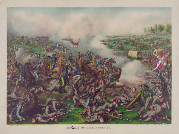 Battle of Five Forks VaCharge of General Sheridan April 1st 1865 1886