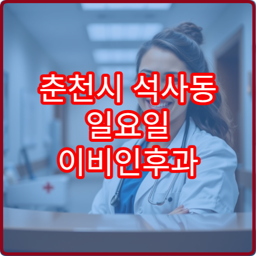 춘천시 석사동 일요일 이비인후과 휴일 진료 여부 확인