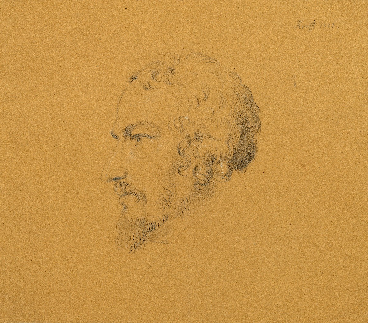 Studie eines bärtigen Mannes 1826