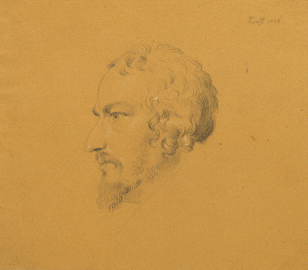 Studie eines bärtigen Mannes 1826