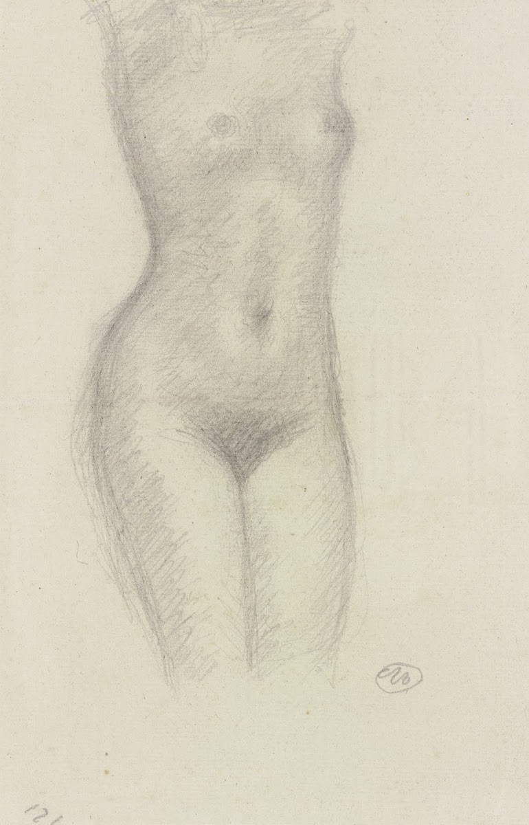 Female nude torso from the front ca 1935