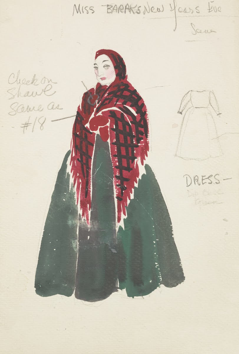 Life and Death of an American Miss Baraks green dress red and black shawl 1934 1