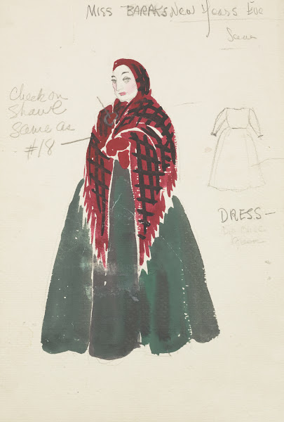 Life and Death of an American Miss Baraks green dress red and black shawl 1934 1