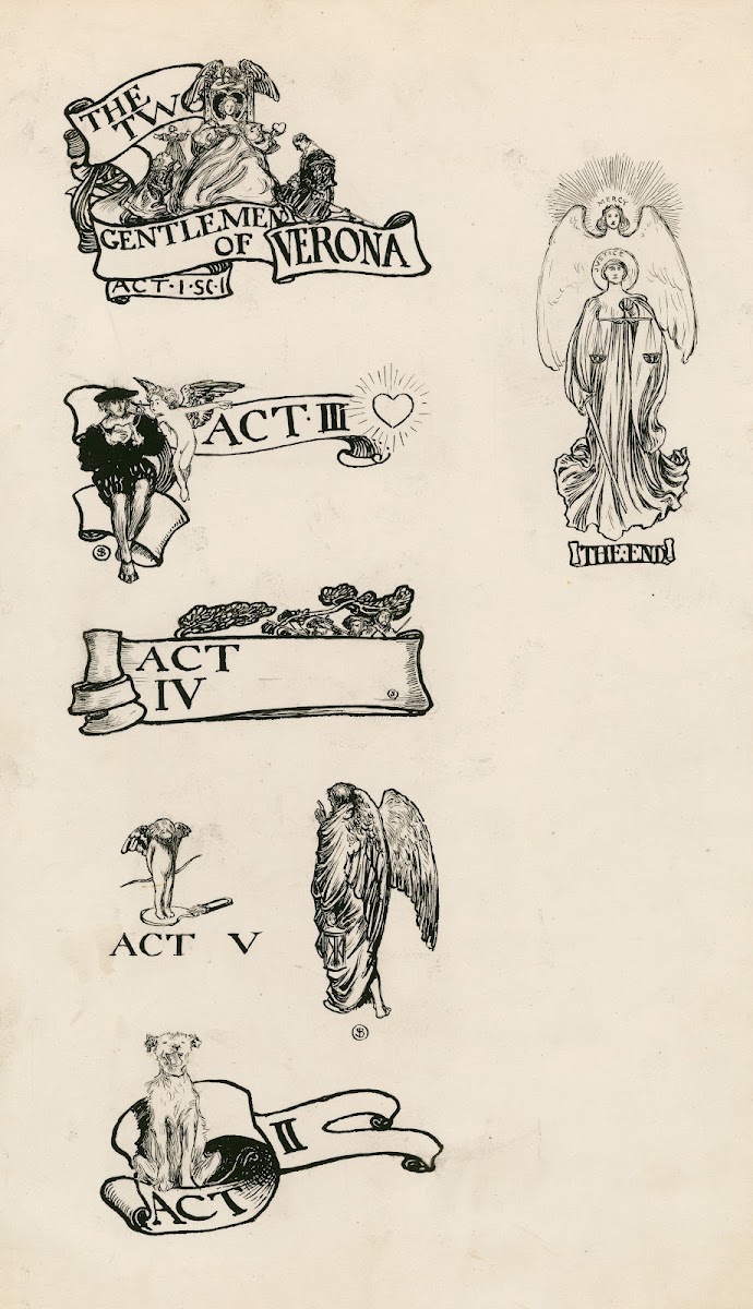 Two gentlemen of Verona Headings 1900