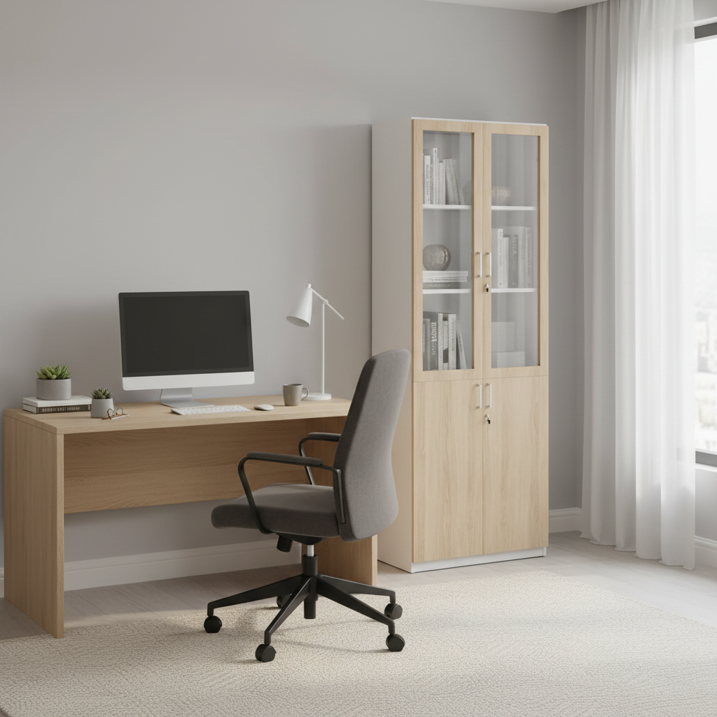 RADAR Color Full Height Four-Door Glass Cabinet