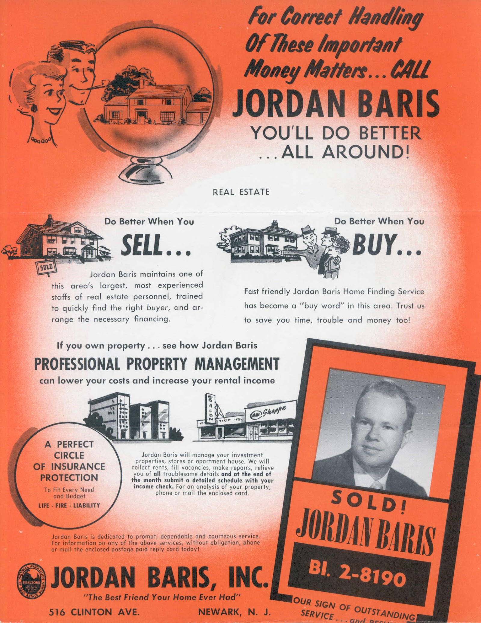 1961 property management flyer — ‘For Correct Handling’