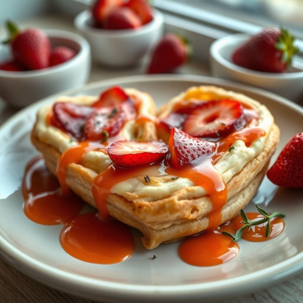 Easy Strawberry Cream Cheese Heart Danishes for Brunch (Made in 40 Minutes!)