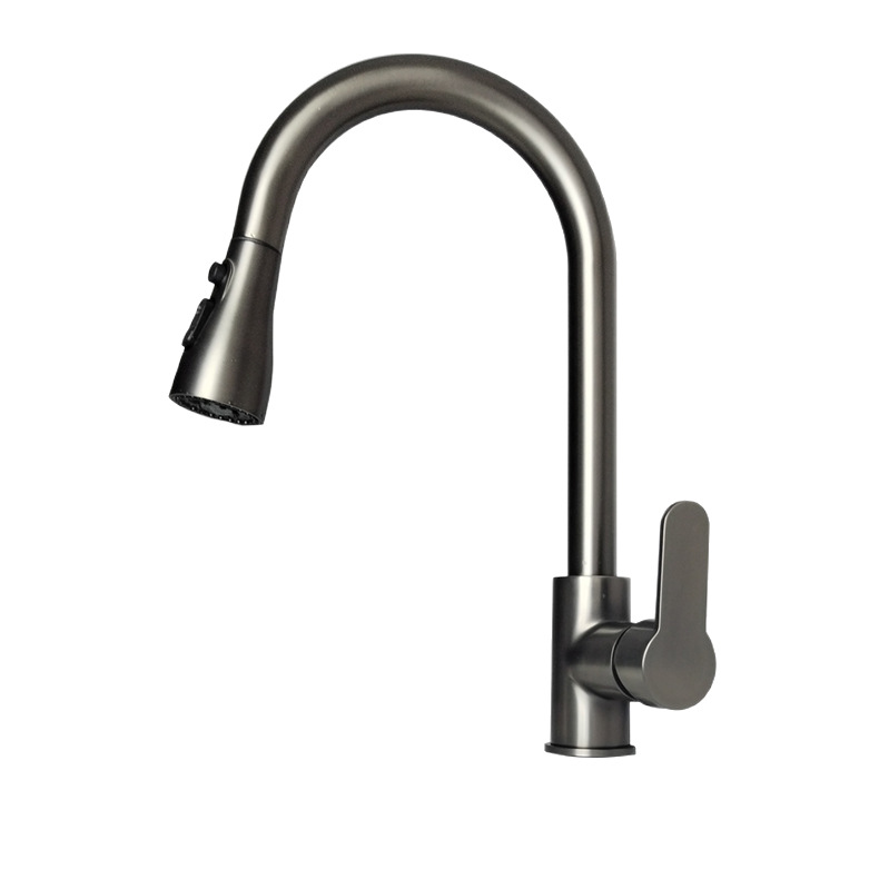 Pull-out kitchen faucet with ceramic valve