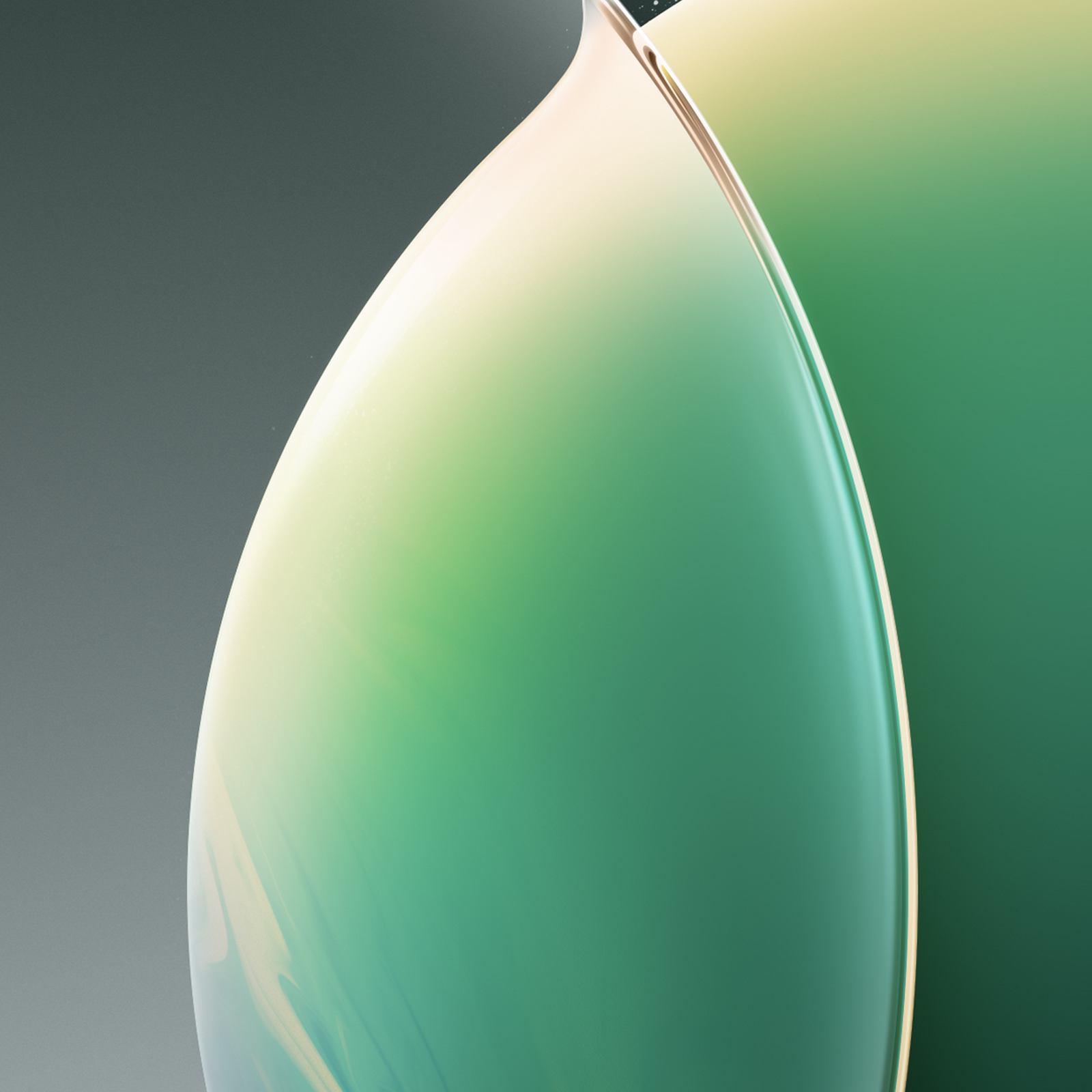 Download Flowing Green Abstract Glass Art Full HD iPhone