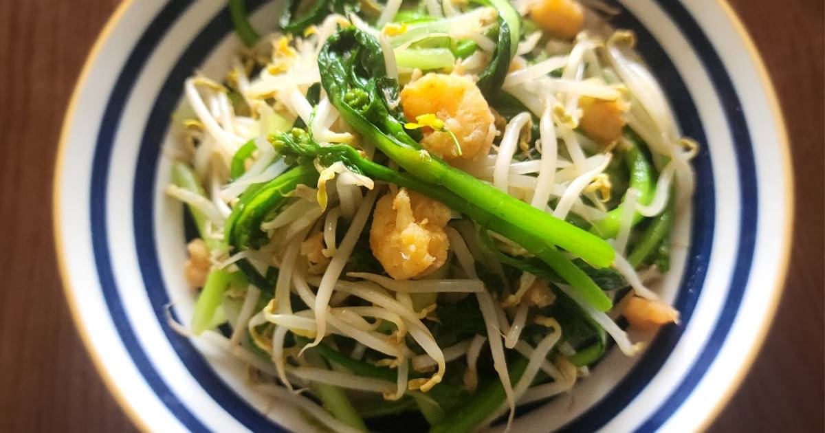 Ngồng cải hoa vàng xào tôm giá