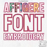 Stitch photo 6 of the Affigere Satin Applique Embroidery Font embroidery design