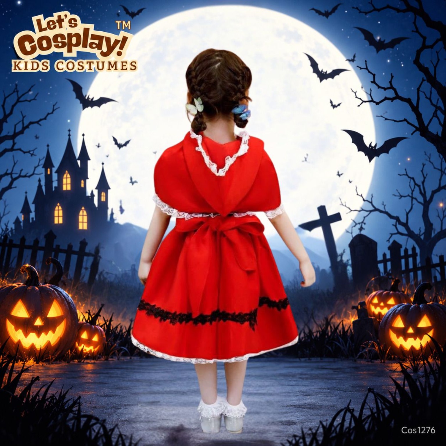 萬聖節小紅帽主題兒童角色扮演服 90–160碼 Little Red Riding Hood Kids Costume｜COS1276