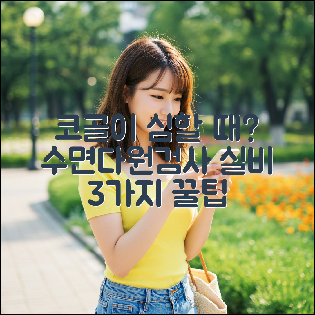 코골이 심하면? 수면다원검사 비용 3가지 실비 처리