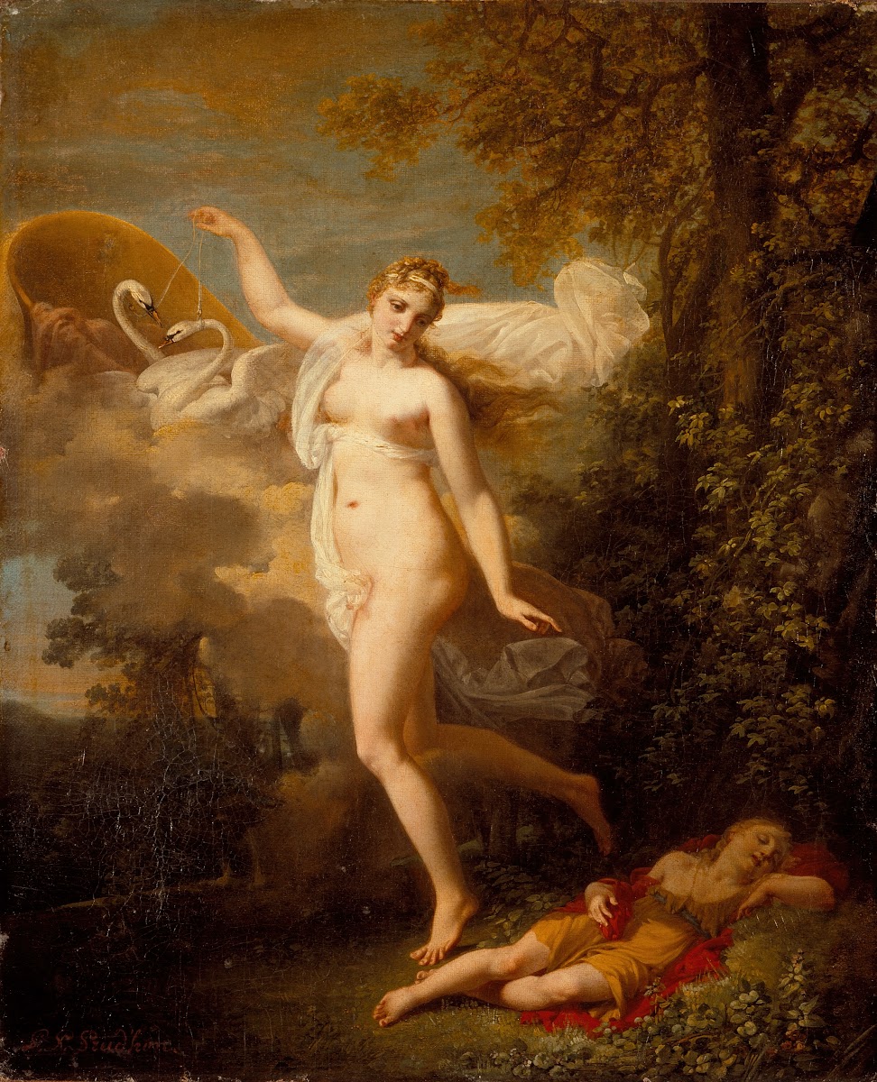 Venus and a Sleeping Cupid circa 1810