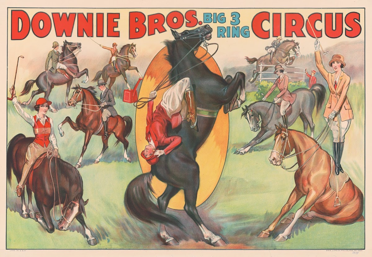 Downie Bros big 3 ring circus 1930 1940